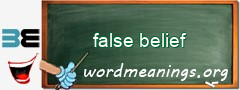 WordMeaning blackboard for false belief